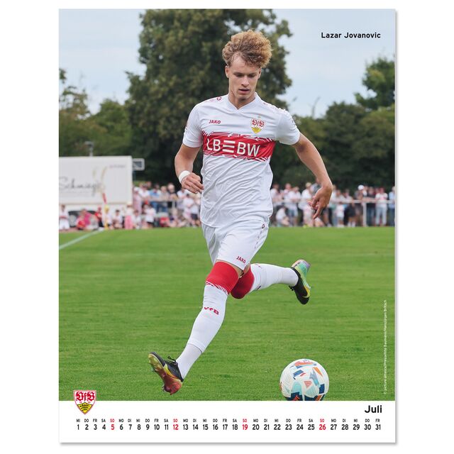 Kalenderblatt Juli mit Lazar Jovanovic