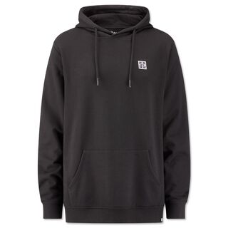 schwarzer Hoodie mit weißem Criss Cross Symbol auf der Brust