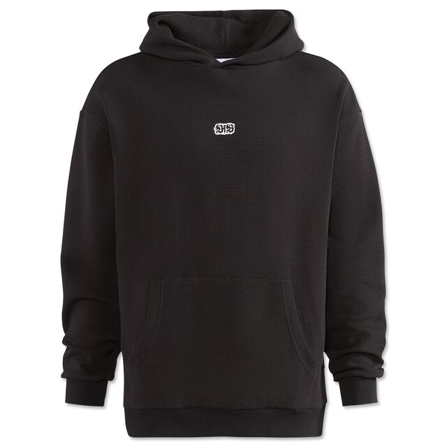 schwarzer Hoodie mit Seitentaschen mit kleinem VfB Logo