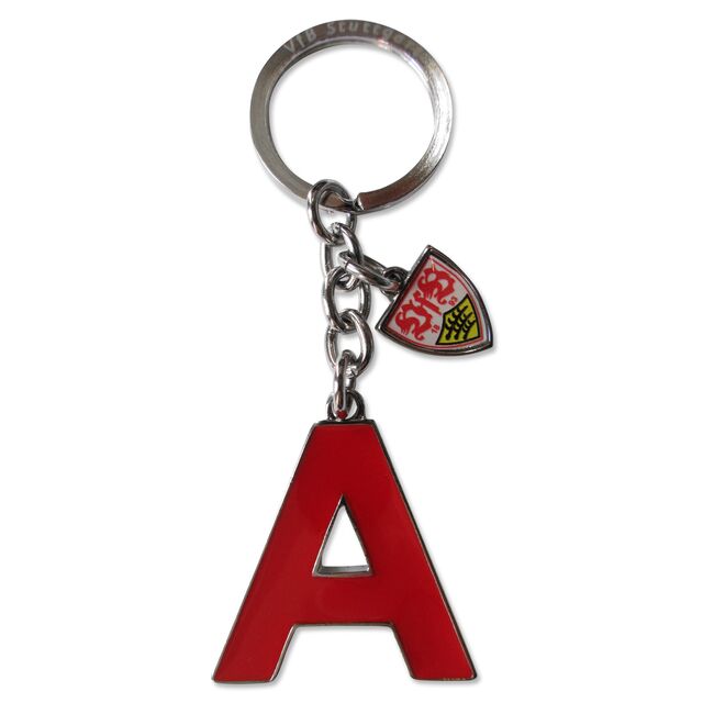Buchstabe A als Schlüsselanhänger mit kleinem VfB Wappen
