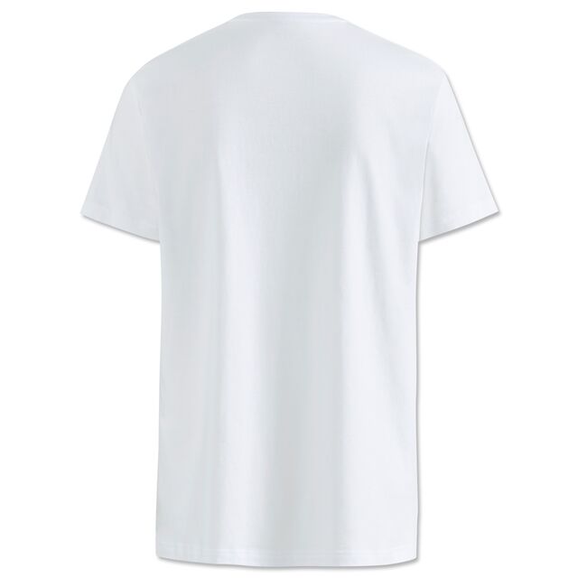 weiße Rückseite des T-Shirts