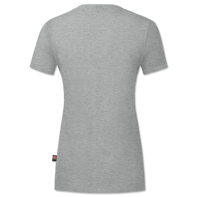 graue Rückseite des VfB Damen T-Shirts Emblem