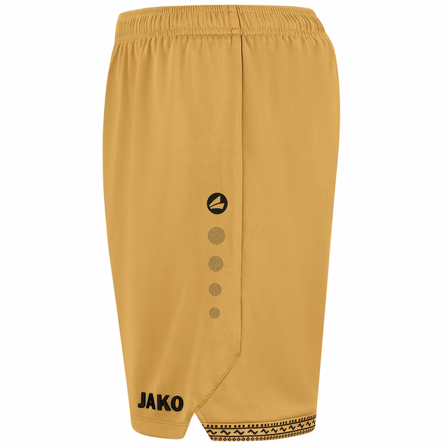Goldene Shorts mit schwarzen Verzierungen 