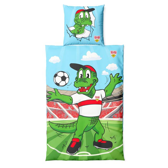 Bettwäsche mit Fritzle im Stadion
