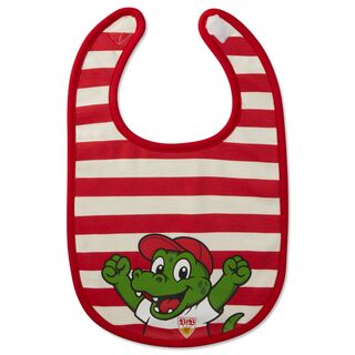 rot-weiß gestreiftes Lätzchen mit Fritzle