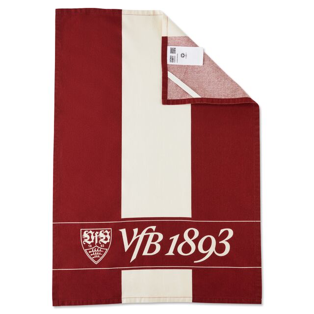 Tuch in rot und beige mit Schriftzug VfB 1893  und VfB Wappen 