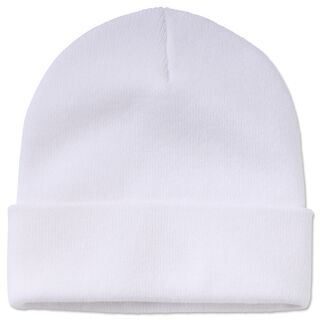 weiße Rückseite der Beanie