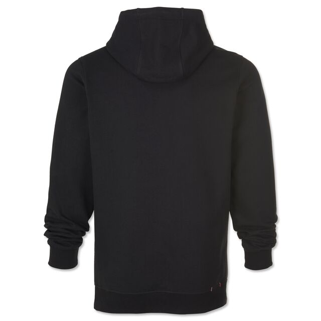 schwarze Rückseite des Hoodies