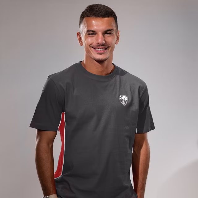 VfB T-Shirt anthrazit & rot 