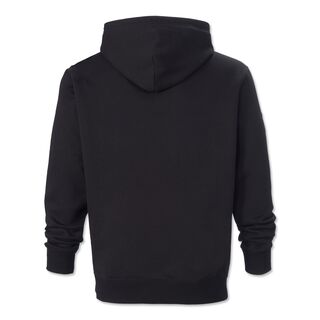 schwarze Rückseite des Hoodies
