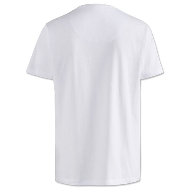 weiße Rückseite des T-Shirts