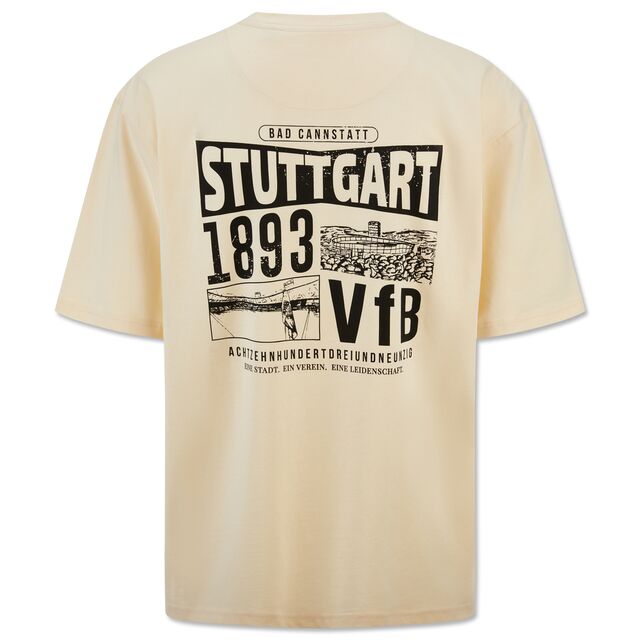 Rückseite mit Bilder des Stadions und großem Stuttgart 1893 VfB Print 