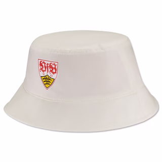 weißer Fischerhut mit VfB Wappen