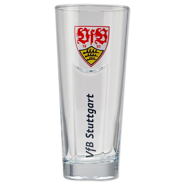 Glas mit VfB Wappen und der Aufschrift VfB Stuttgart