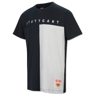 schwarz-graues T-Shirt mit weißer Stuttgart Aufschrift