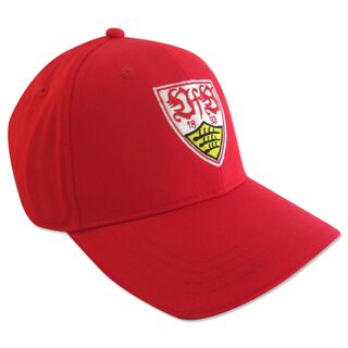 rote Kappe mit VfB Wappen auf der Vorderseite