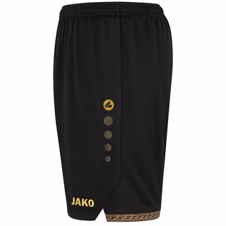 Schwarze Shorts mit goldenen Verzierungen 