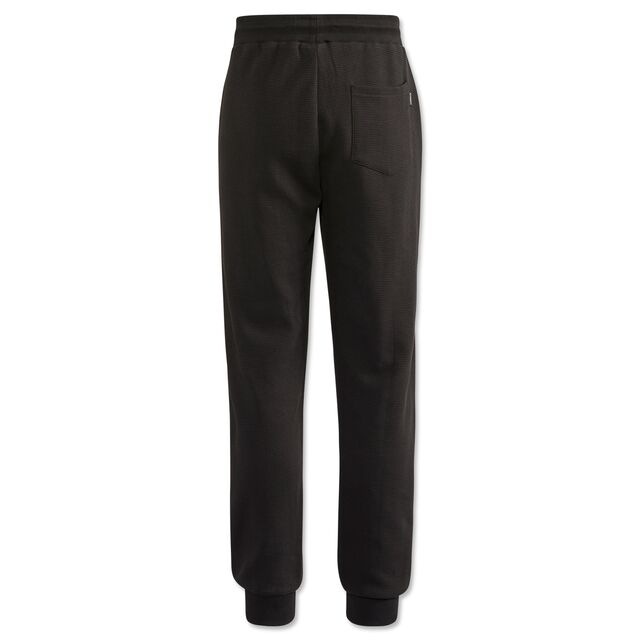 schwarze Rückseite der Jogginghose mit Hosentasche