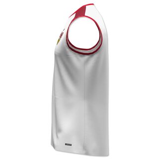 Seitenansicht des weiß-roten Tanktops 25/26
