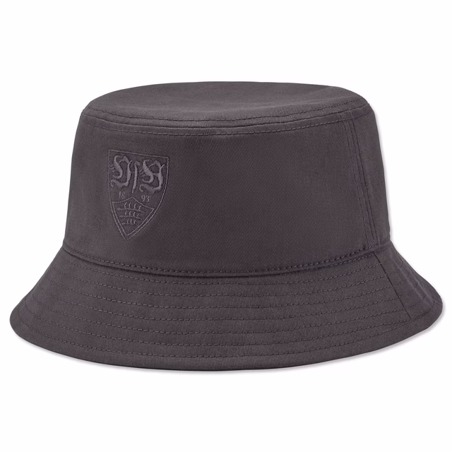 grauer Fischerhut mit grauem VfB Wappen 