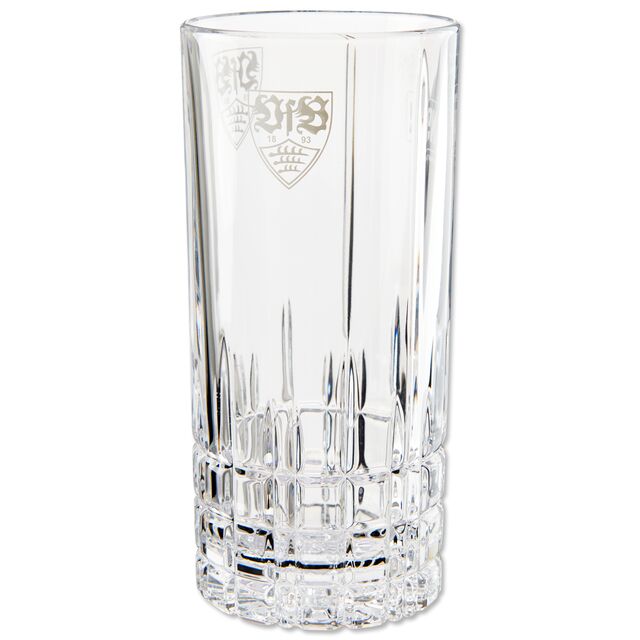 Glas mit transparentem VfB Wappen