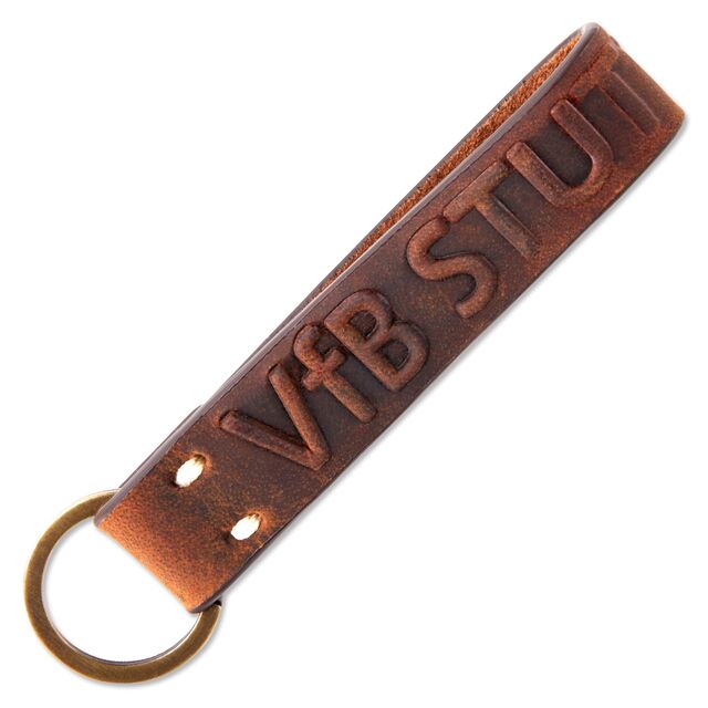 VfB keyring leather brown