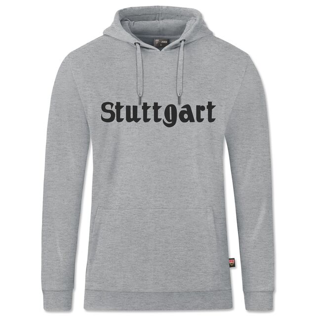 grauer Hoodie mit schwarzer Aufschrift Stuttgart