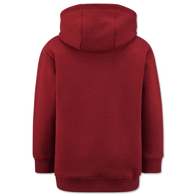 rote Rückseite des Hoodies