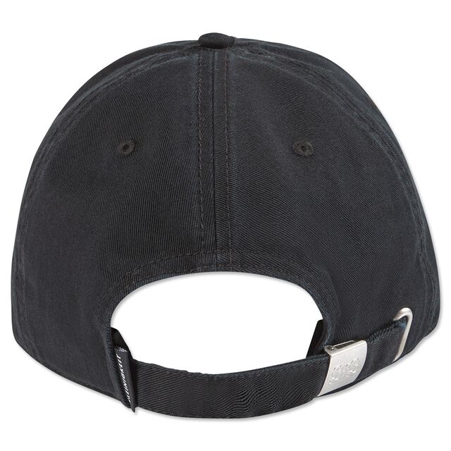schwarze Rückseite der Cap mit Schnalle zur Größeneinstellung