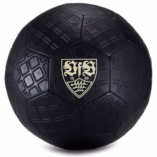 Schwarzer Ball mit Schriftzug Pepsi Cola und VfB Wappen 