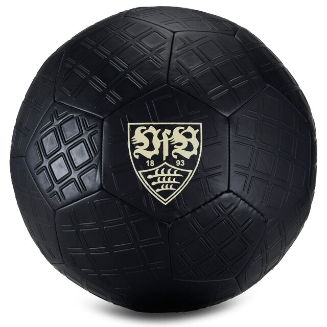 Schwarzer Ball mit Schriftzug Pepsi Cola und VfB Wappen 