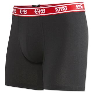 schwarze Boxershorts mit rotem Bund mit VfB Logo