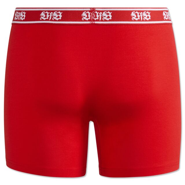 rote Rückseite der Boxershorts mit VfB Logo am oberen Rand