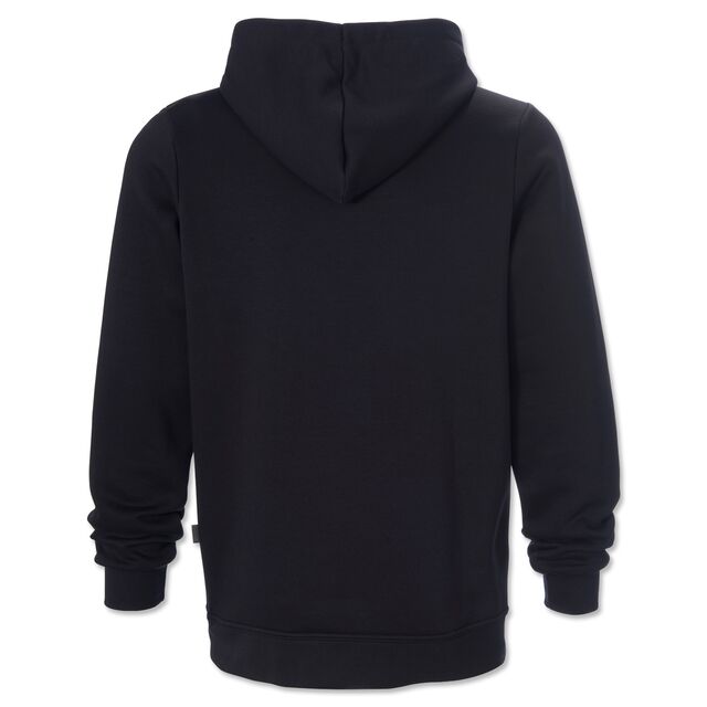 schwarze Rückseite des Hoodies