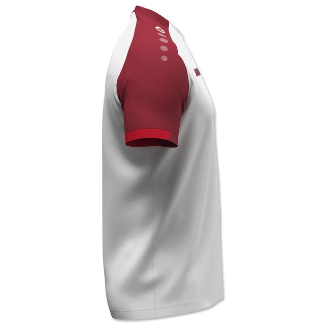 Seitenansicht des weiß-roten Trainingsshirts 25/26