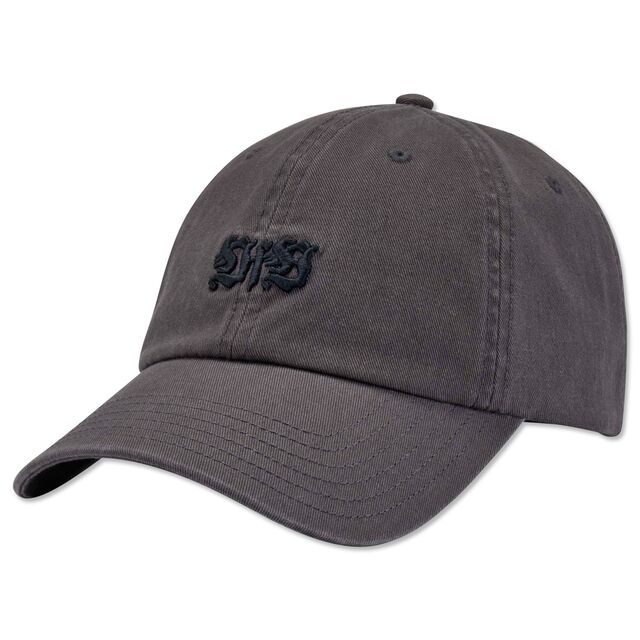 graue Cap mit schwarzem VfB Logo in der Mitte 