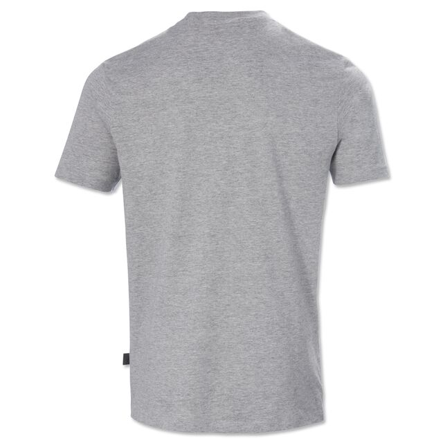 graue Rückseite des T-Shirts