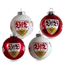 VfB Christmas tree baubles set of 4