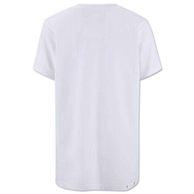 weiße Rückseite des T-Shirts