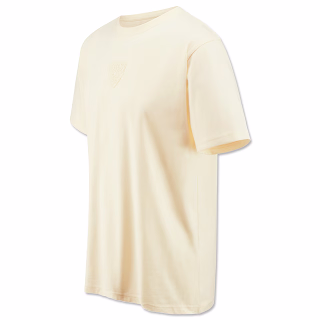T-Shirt in Beige mit beigefarbenem VfB Wappen in der Mitte 