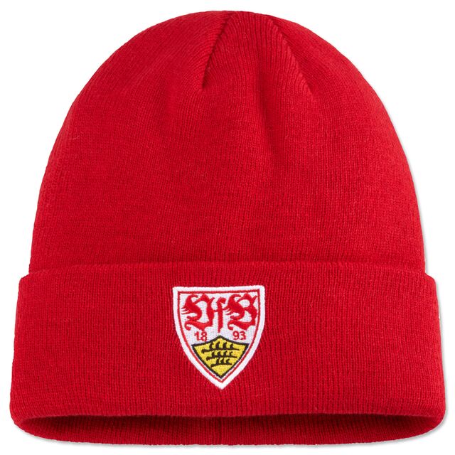 rote Beanie mit VfB Wappen