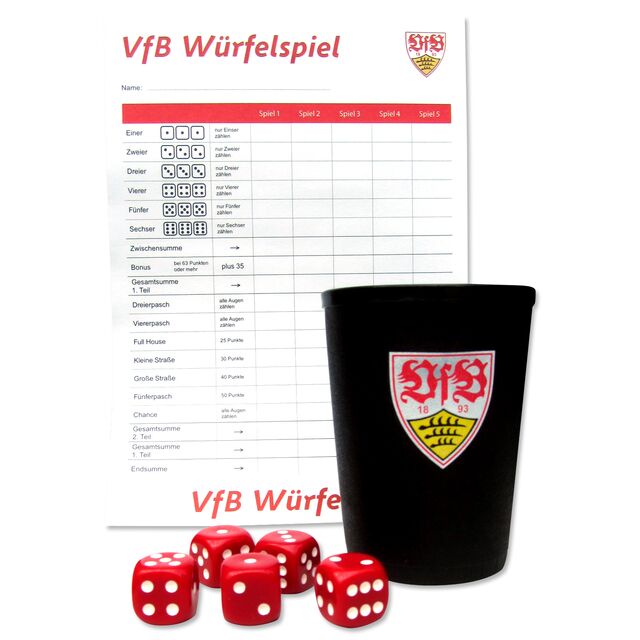 VfB dice game with pad