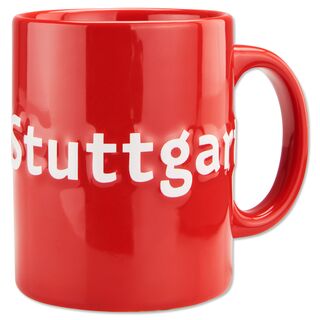 rote Tasse mit Aufschrift VfB Stuttgart