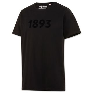 T-Shirt in Schwarz mit schwarzem 1893 Print in der Mitte  
