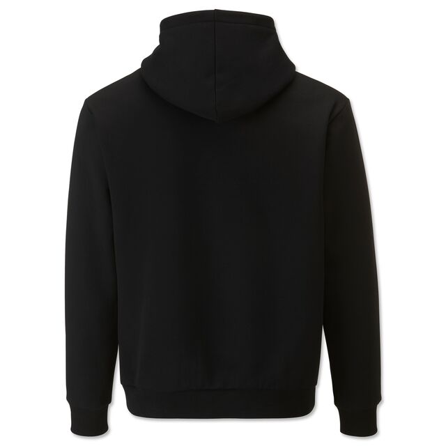 schwarze Rückseite des Hoodies