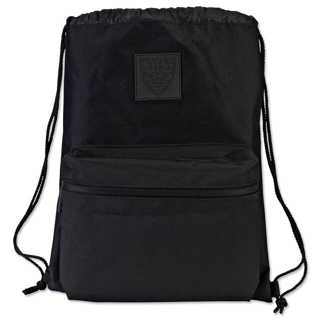 schwarzer Gymsack mit schwarzem VfB Wappen