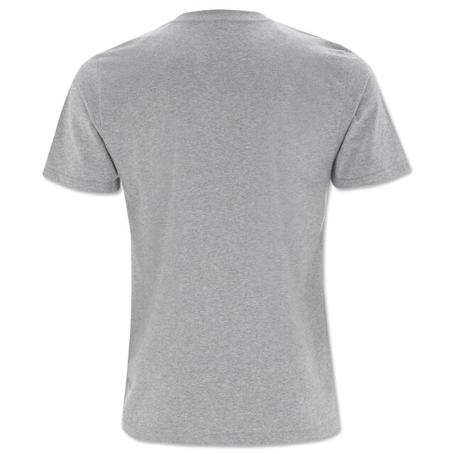 graue Rückseite des T-Shirts