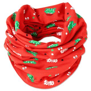 rotes Tuch mit vielen kleinen Abbildungen von Fritzle, Sternen und dem VfB Logo