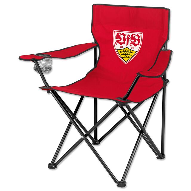 roter Campingstuhl mit VfB Wappen