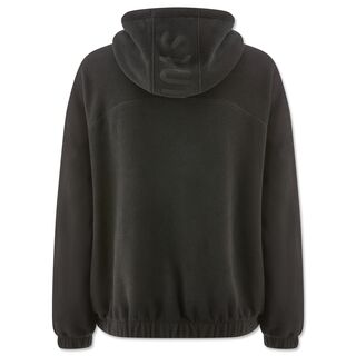 schwarze Rückseite des Hoodies mit Stuttgart Schriftzug auf der Kapuze